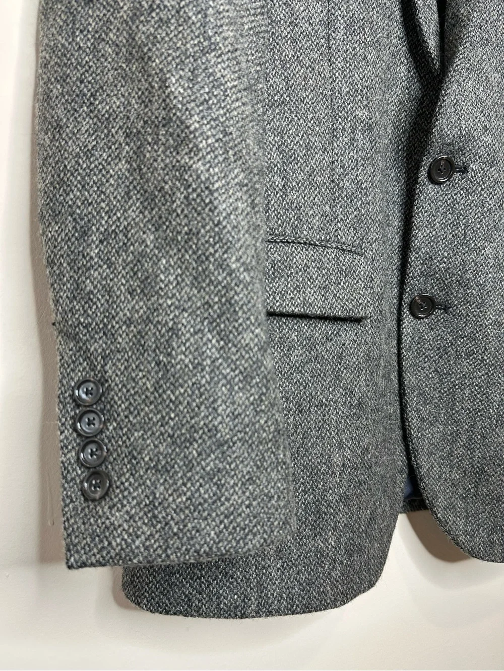 J.Crew Tweed Ludlow Jacket Size 38R English Wool Yorkshire By Moon Gray Multi